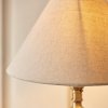 Klasyczna lampka stołowa nocna abażurowa lniana mosiężna minimalistyczna uniwersalna Lille 118122 ENDON